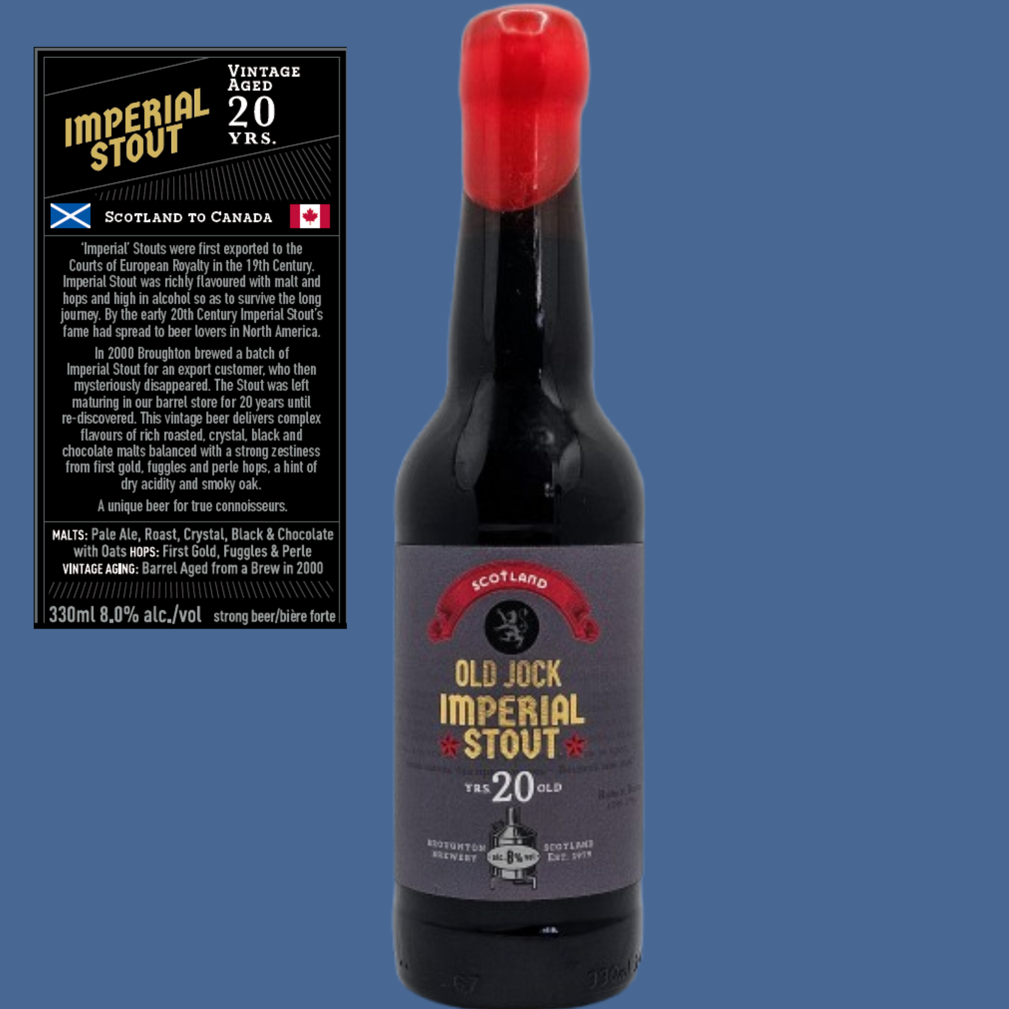 Old Jock Imperial Stout 2 * 33cl Bottles  (20 Year Old Export Edition)